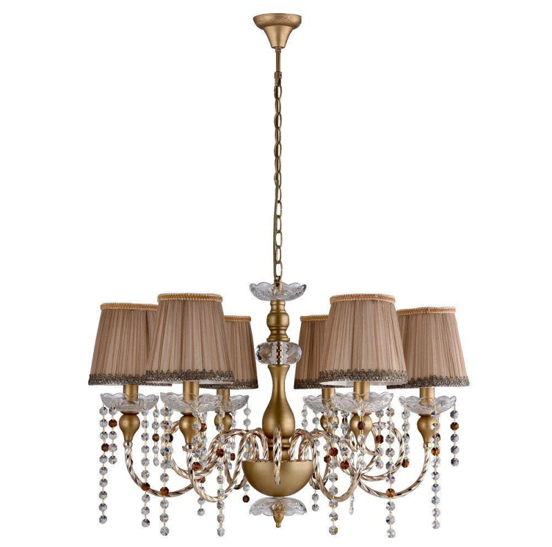 Подвесная люстра Crystal Lux Alegria SP6 Gold-Brown