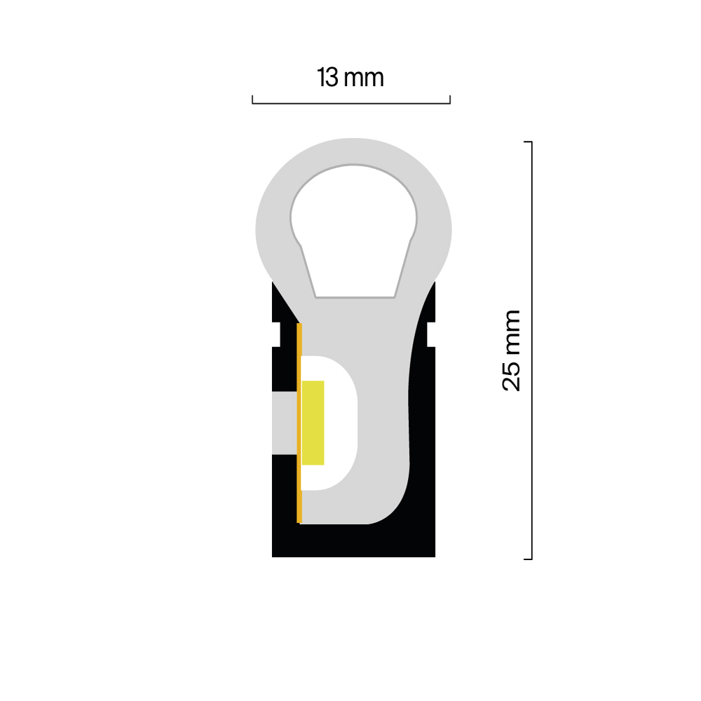 Гибкий неон Maytoni Led Strip 25x13 220В 8Вт/м Red IP65 50м 201233