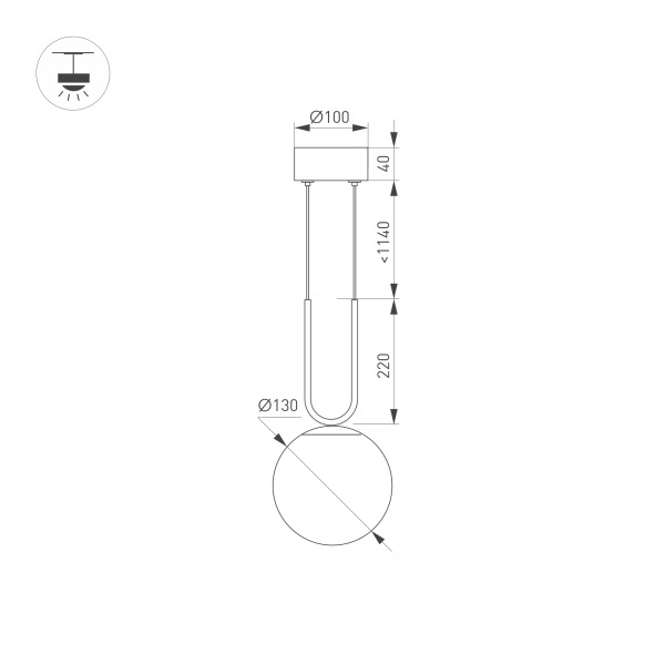 Подвесной светильник Arlight SP-Beads-Hang-U-R130-10W Warm3000 036528