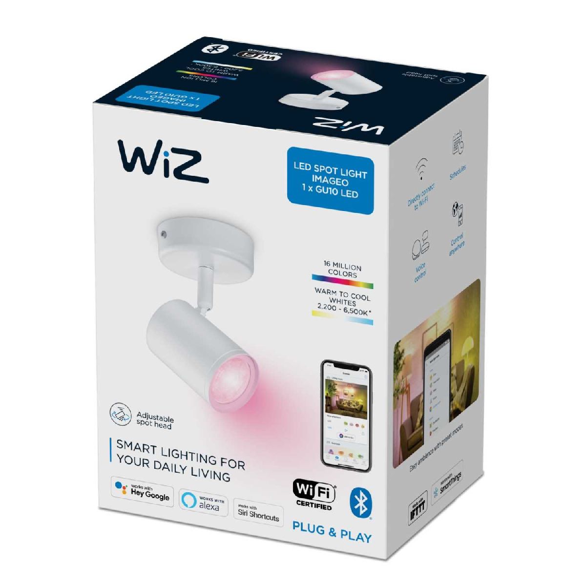 Умный спот Wiz Imageo Spots 1x5W W 22-65K RGB 929002658701