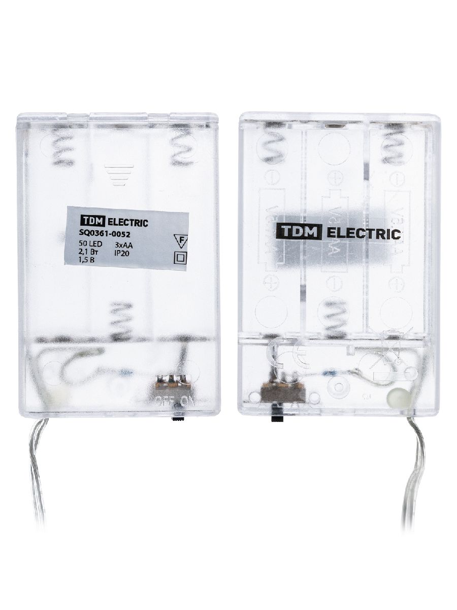 Светодиодная гирлянда TDM Electric Роса100 3хАА теплый белый без мерцания SQ0361-0053
