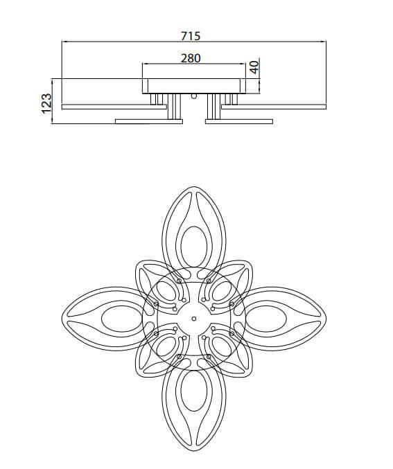 Потолочная люстра Rivoli Accento 6005-108 Б0038155
