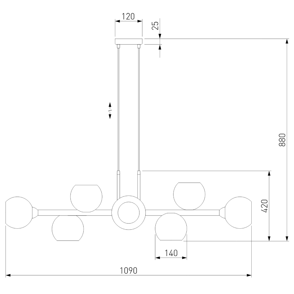 Подвесная люстра Eurosvet 70113/8 дымчатый Smart