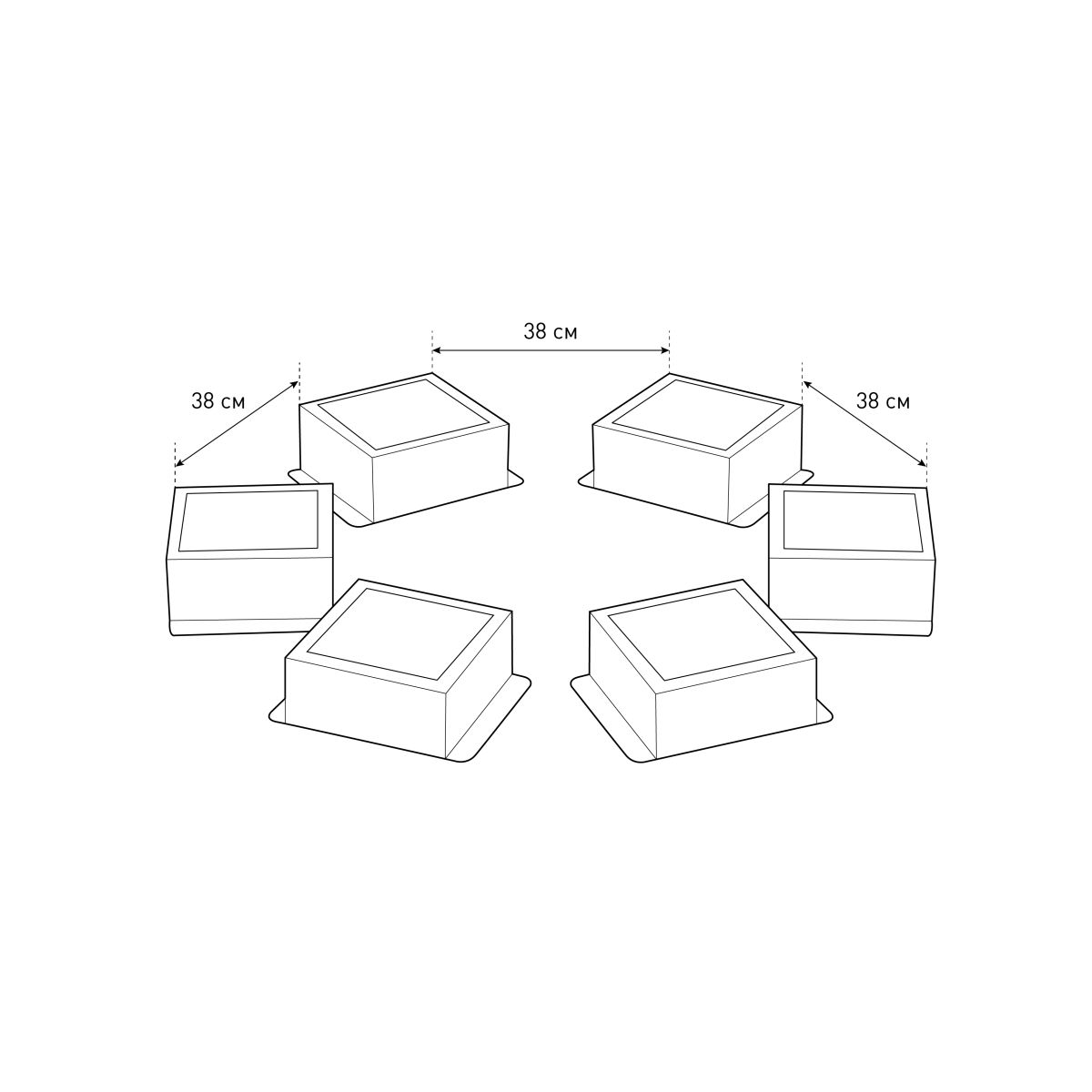 Встраиваемый светильник (комплект из 6 шт.) Эра SPO-646-3-5K-B6 Б0063082