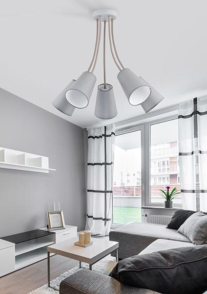 Подвесная люстра TK Lighting 2101 Wire Gray