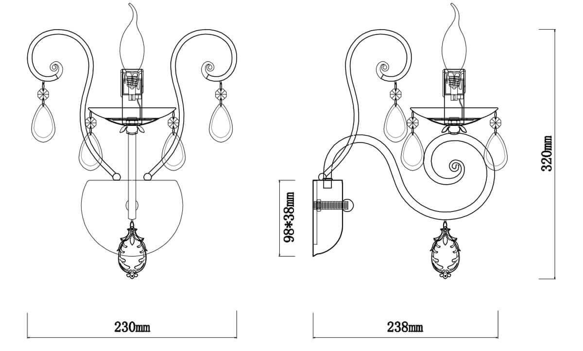 Бра Rivoli Nicoletta 2036-401 Б0038469