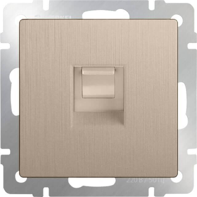 Телефонная розетка Werkel RJ-11 шампань рифленая WL10-RJ-11 4690389085215