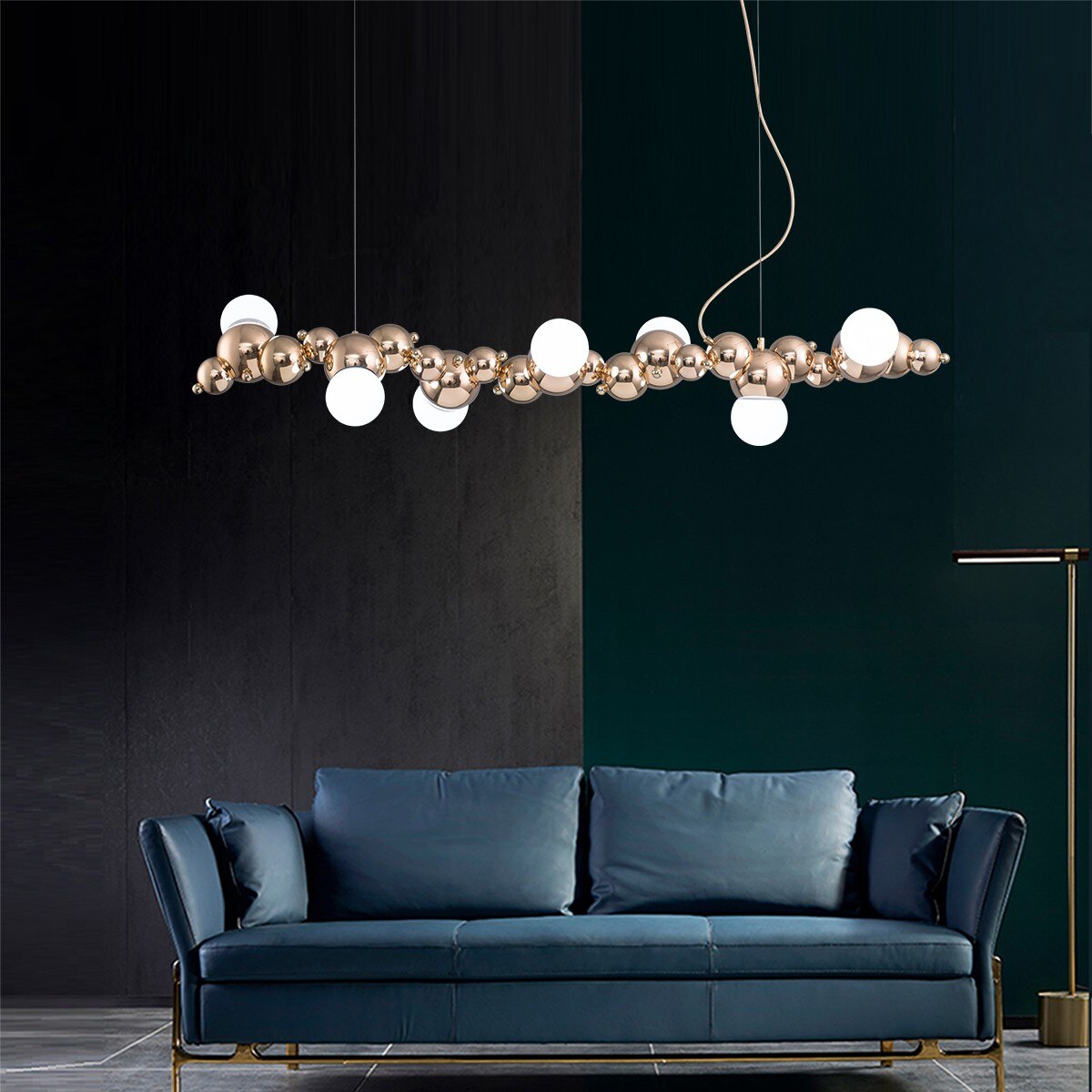 Подвесная люстра Delight Collection Bubbly 9518P gold