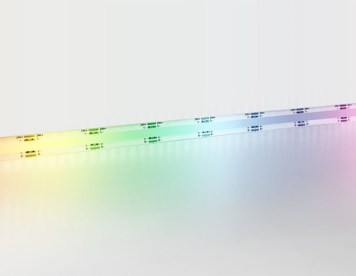 Светодиодная лента Ambrella Light Illumination COB 576Led/ 14W m/ 24V IP20 RGB/ 5m*10mm*3mm (4 конт.) GS4951