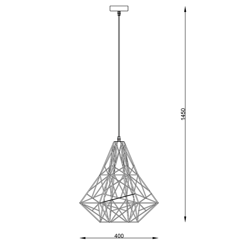 Подвесной светильник Zumaline SKELETON HP1335-BL