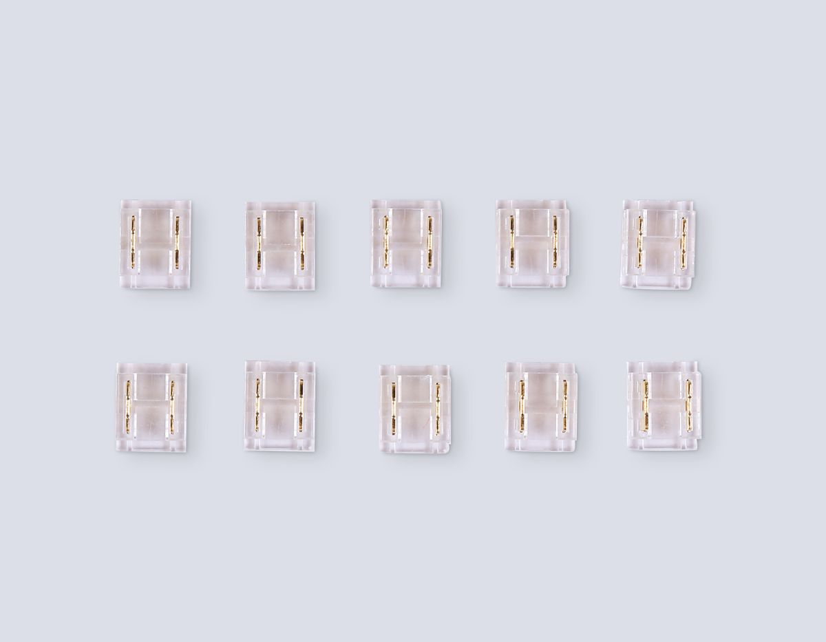 Соединитель прямой Ambrella Light Illumination COB 12/24V для лент 8/10mm (2 конт.) (10шт. в комплекте) GS6361