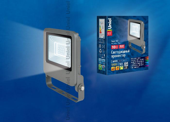 Прожектор светодиодный (UL-00002061) Uniel 10W 6000K ULF-F17-10W/DW