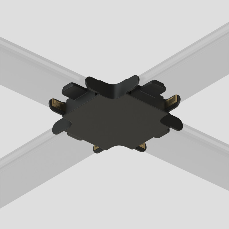 Х-коннектор для шинопровода Denkirs Air Base TR5234-BK