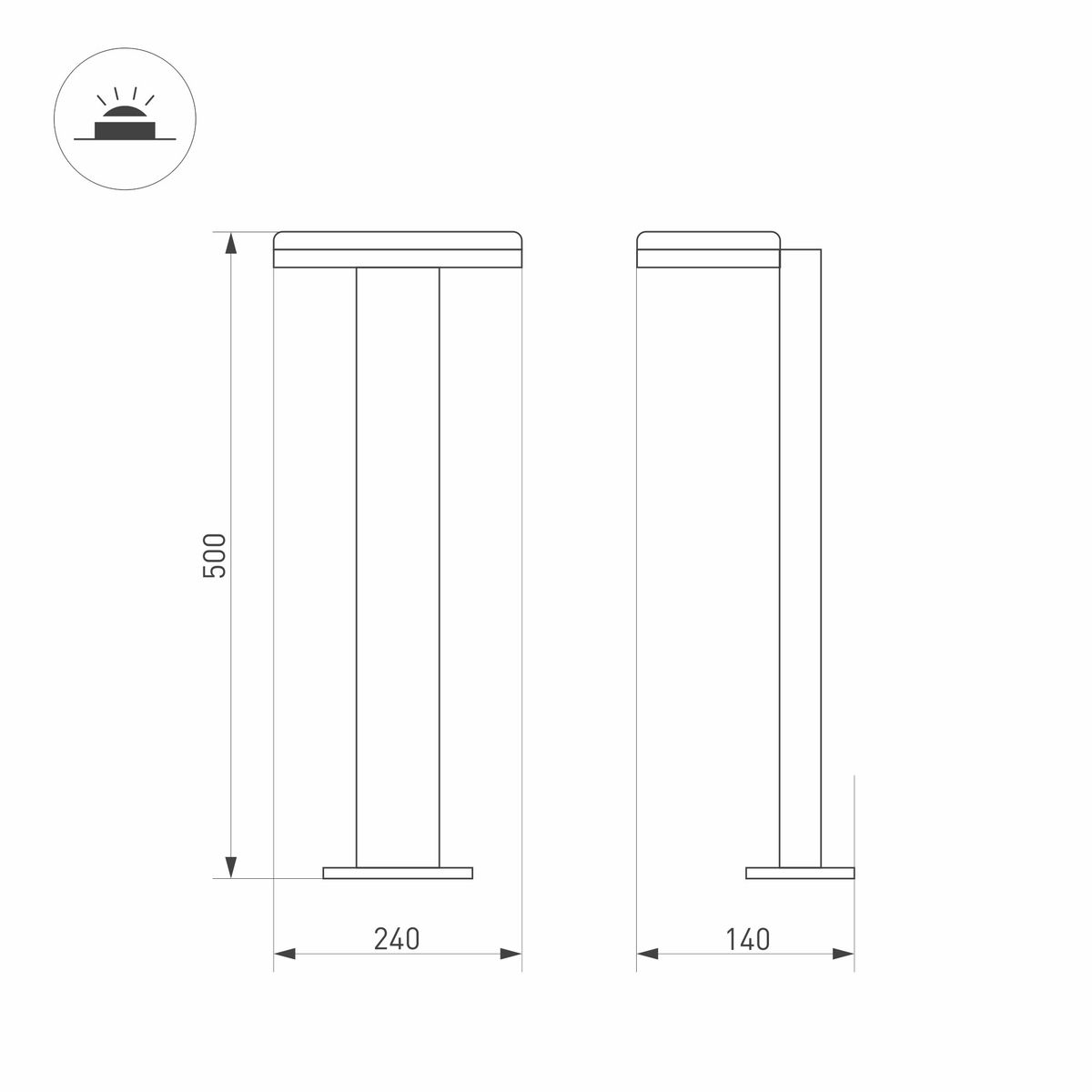 Уличный светильник Arlight LGD-Tent-Boll-H500-9W Warm3000 029969(2)