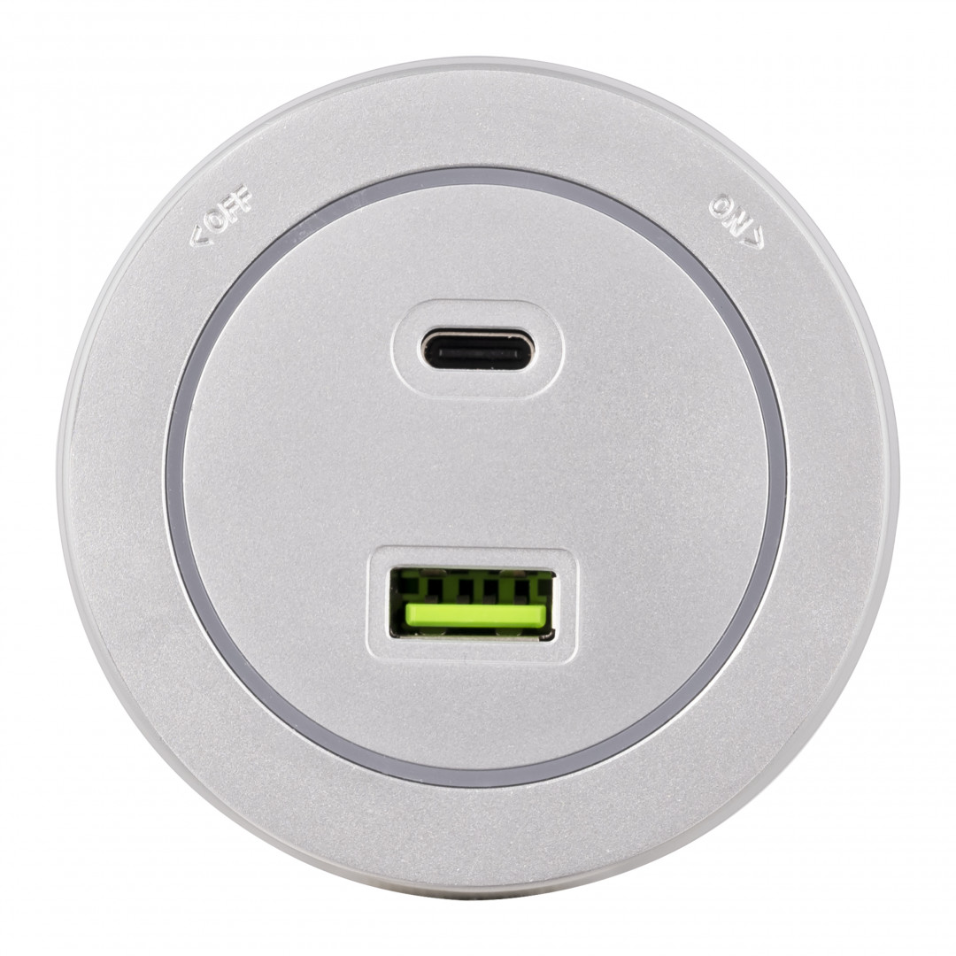 Трековая розетка Arte Milano Am-track-sockets-39 399731TS/USB-Type-C Silver