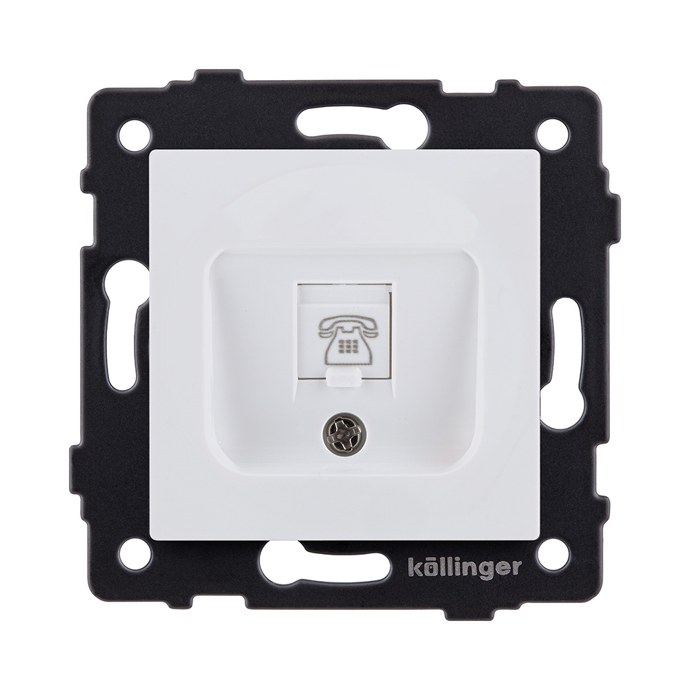 Розетка телефонная RJ11, белый матовый Kollinger REA-009WM для Aspekt, Eleganz, Reflex