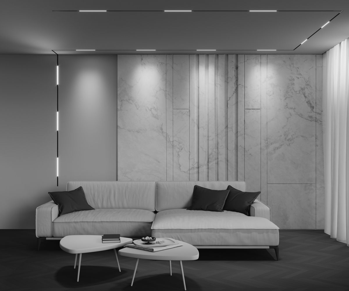 Трековый магнитный светильник для натяжного потолка Maytoni Technical Basis Exility X TR240-2-6W4K-B