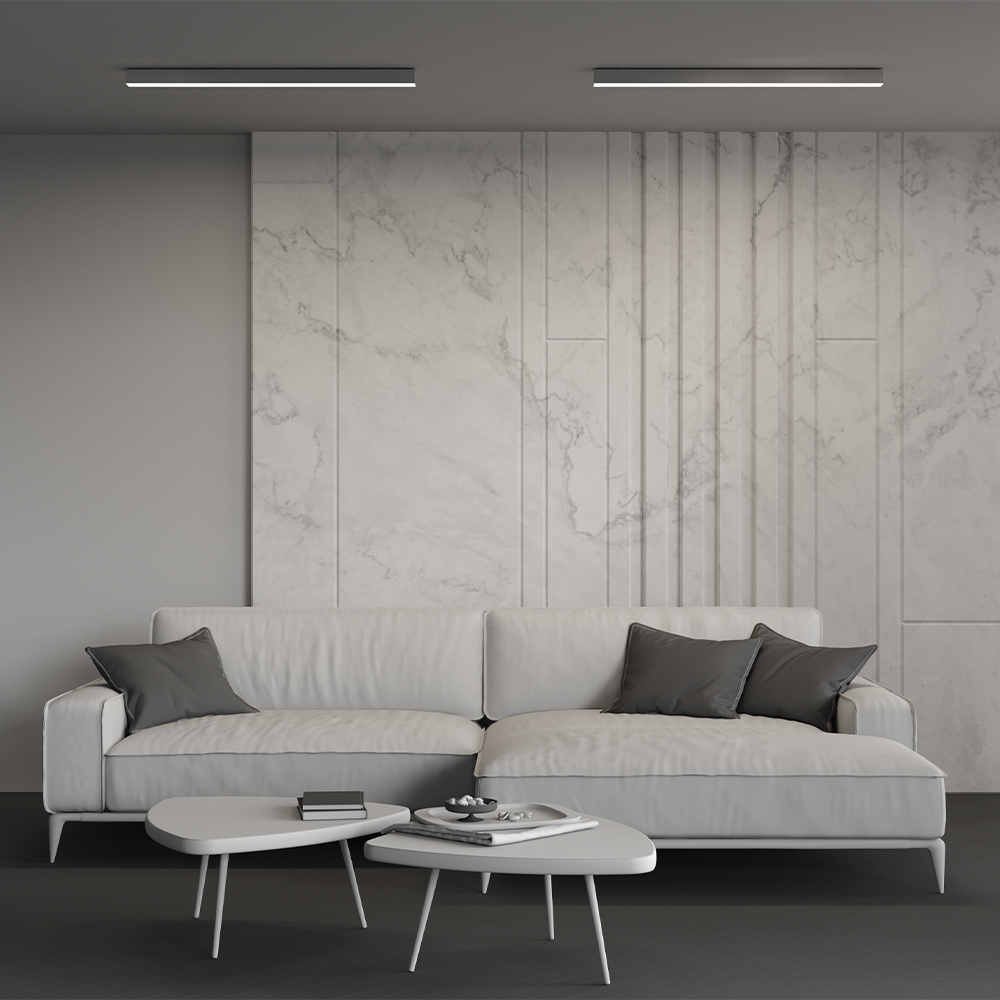 Линейный накладной светильник Maytoni Technical 4000K 50x50 (Серебро, 1 м) LL311020