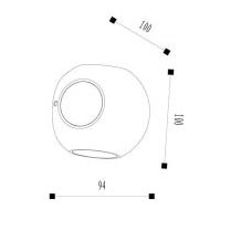 Уличный настенный светодиодный светильник IP65 Lucide Yupla 27880/08/30
