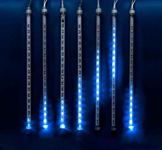 Уличная светодиодная гирлянда (11123) Uniel занавес Падающие звезды 220V синий ULD-E2405-240/DTK BLUE IP44 METEOR