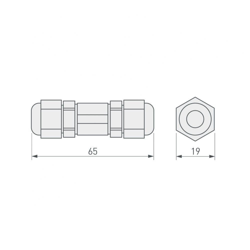 Соединитель Arlight KLW-2 (4-10mm, IP67) 016900