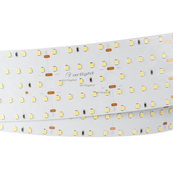 Светодиодная лента Arlight S2-2500 24V Warm 3000K 59mm (2835, 420 LED/m, LUX) 021208