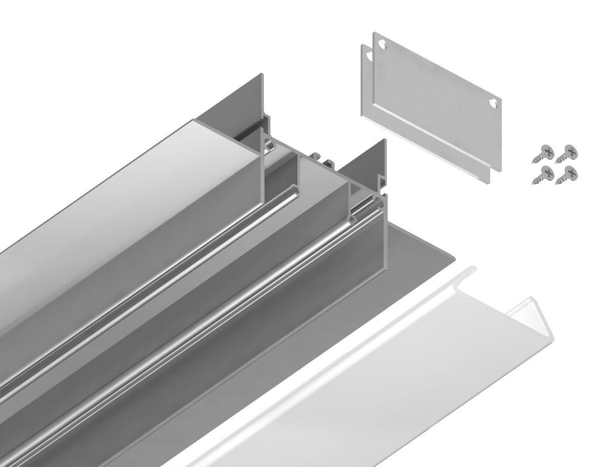 Алюминиевый профиль Ambrella Light Alum Profile GP4000AL