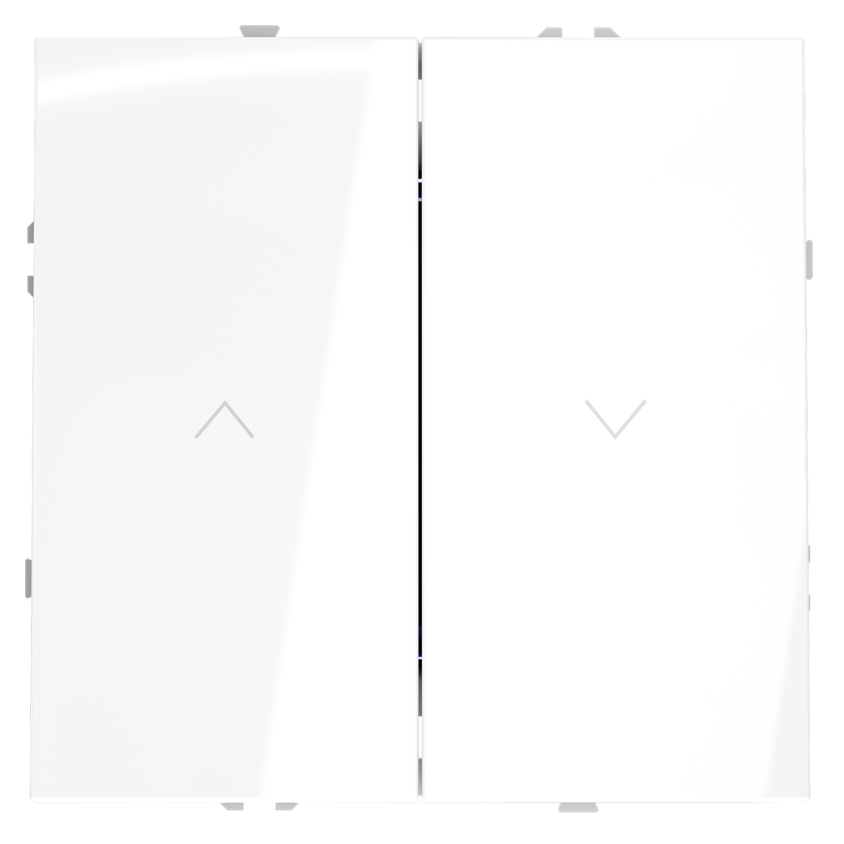 Выключатель встраиваемый Voltum S70 для жалюзи 10А, (белый глянцевый) VLS020701