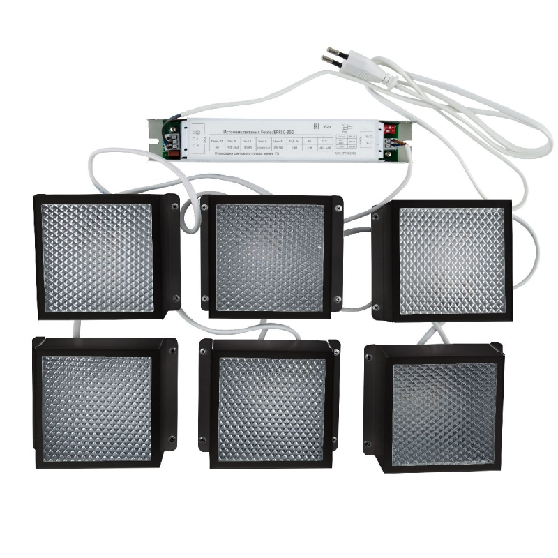 Встраиваемый светильник (комплект из 6 шт) Uniel ULP-1010 42W/4000К IP40 GRILYATO BLACK KIT06 UL-00008958 УЦ