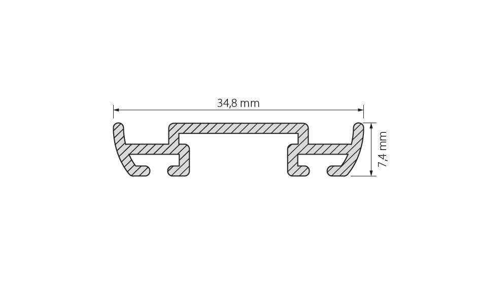 Профиль-держатель Arlight PHS-A-BASE-H7.4-2000 ANOD 019863