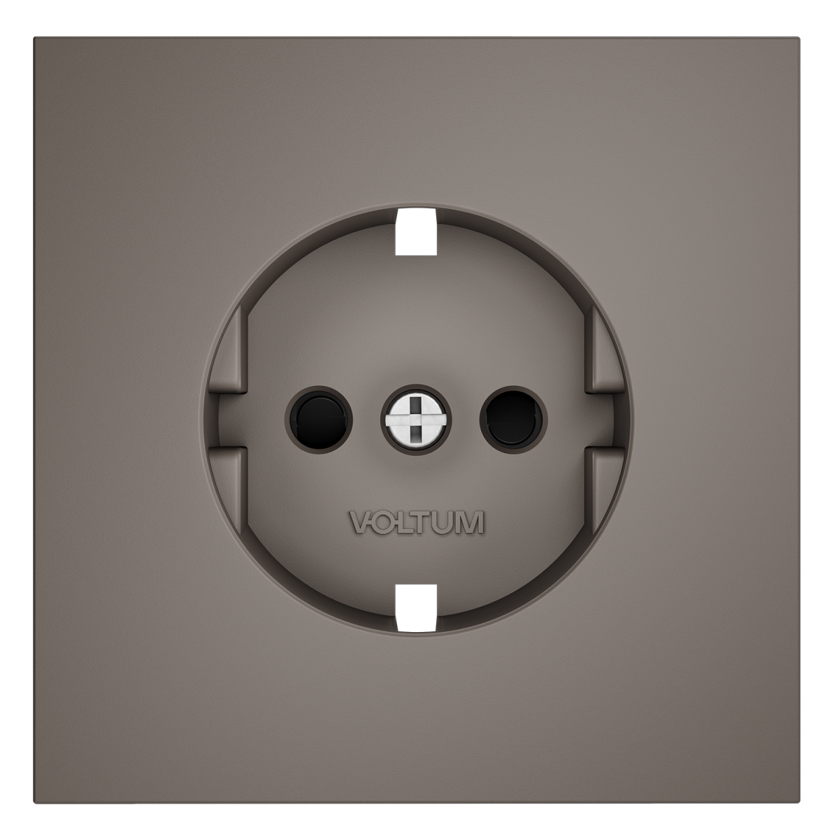 Накладка для розетки с заземлением и защитными шторками Voltum S70 (капучино) VLS000714