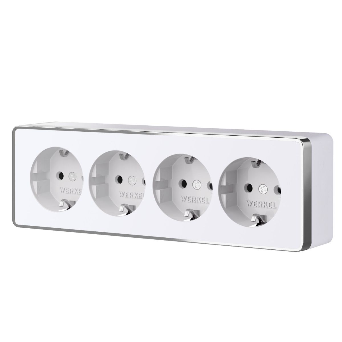 Розетка четверная с заземлением и шторками Werkel Gallant (белый) W5072210 4690389218002 a071252