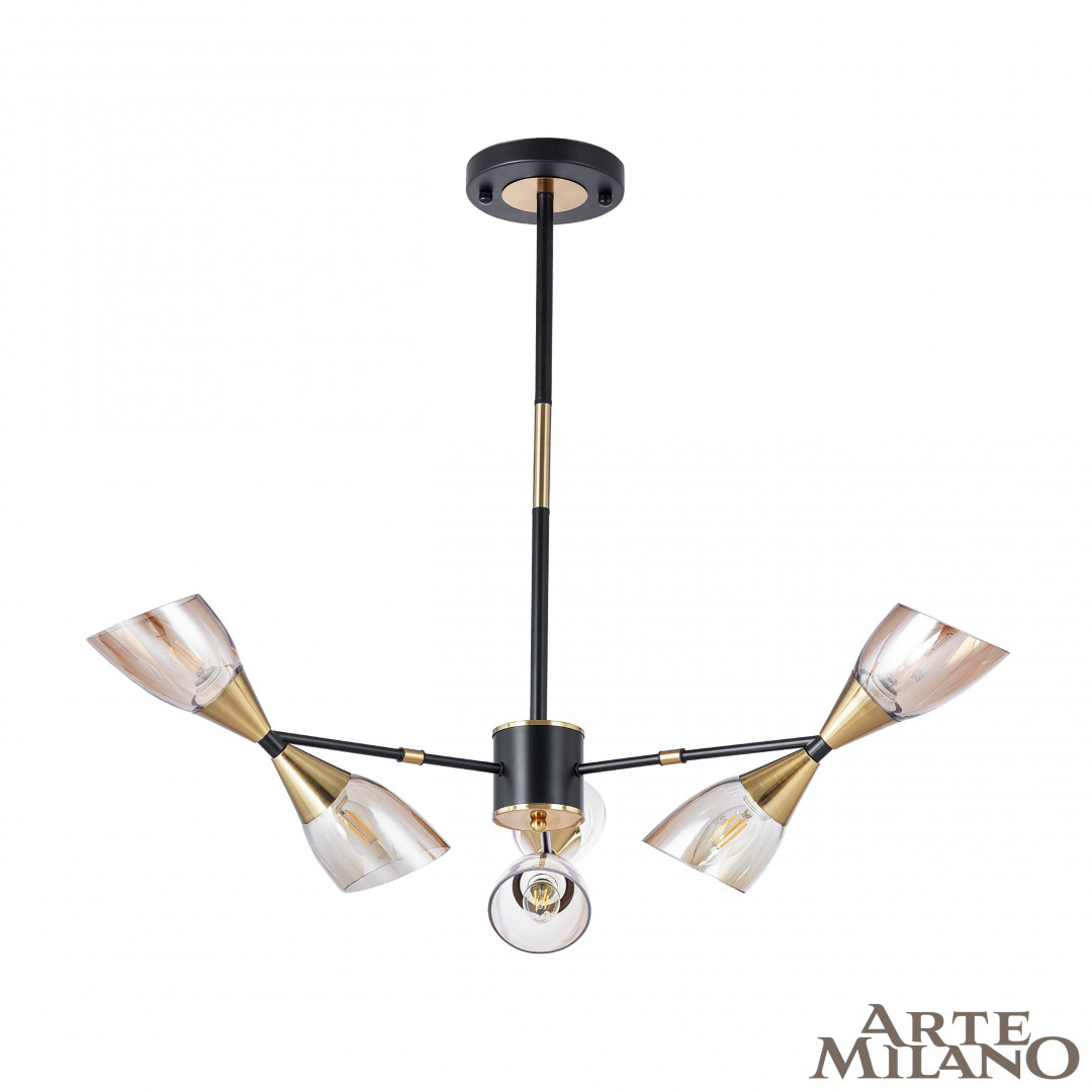 Люстра на штанге Arte Milano Neapolis 276708/6 BK/GD