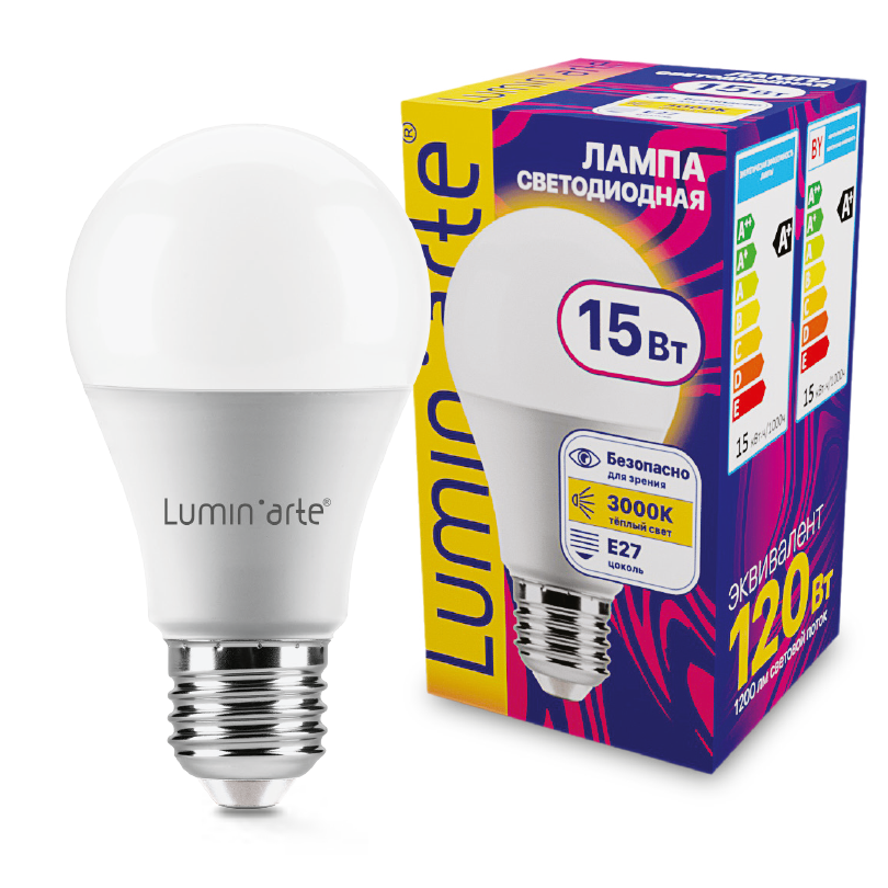 Светодиодная лампа Lumin'arte LSTD-A60-15W3KE27