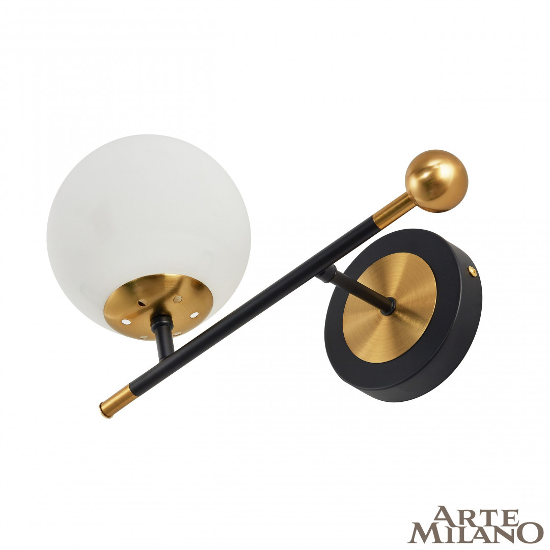 Бра в виде шара Arte Milano Neapolis 272808/1B BK/GD