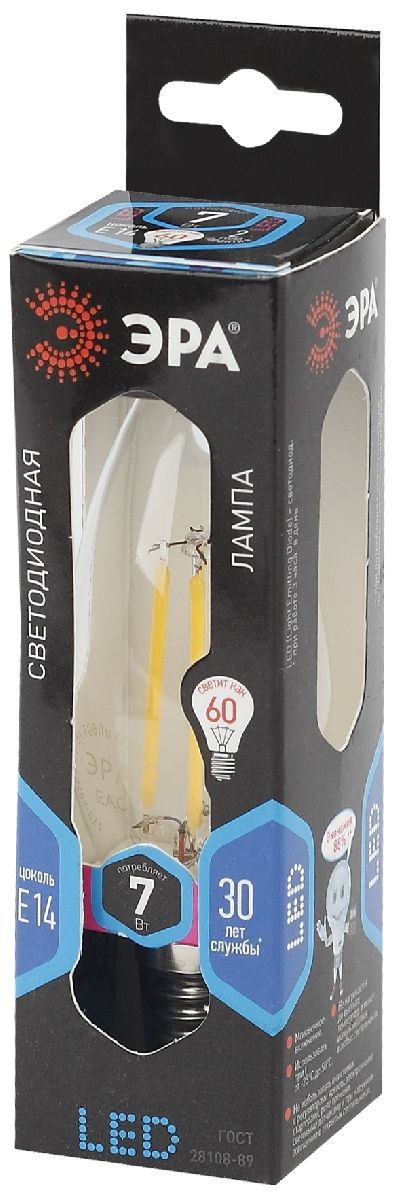 Лампа светодиодная Эра E14 7W 4000K F-LED B35-7W-840-E14 Б0027943