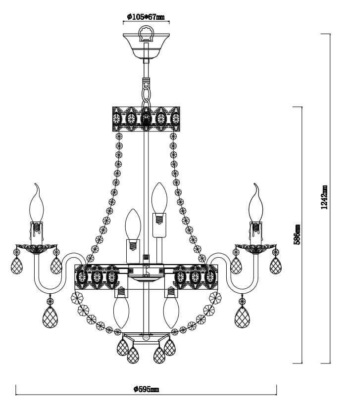Подвесная люстра Rivoli Vittoria 1014-109 Б0037795
