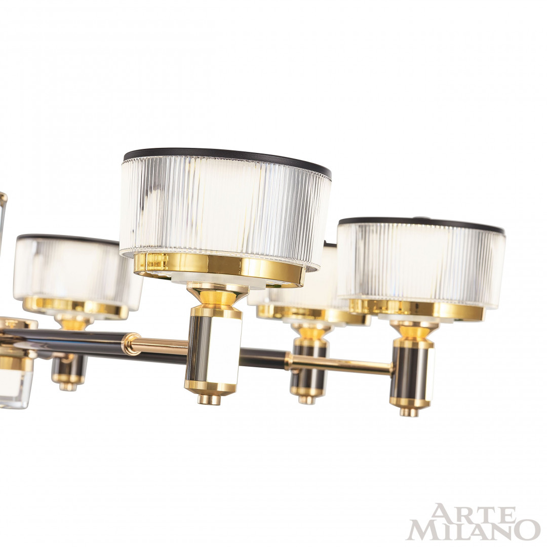 Подвесная led люстра Arte Milano Neapolis 276210/8 BK/GD