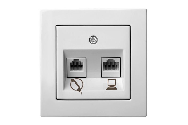 Розетка телефонная и компьютерная (RJ11+RJ45) Liregus Epsilon 28-034