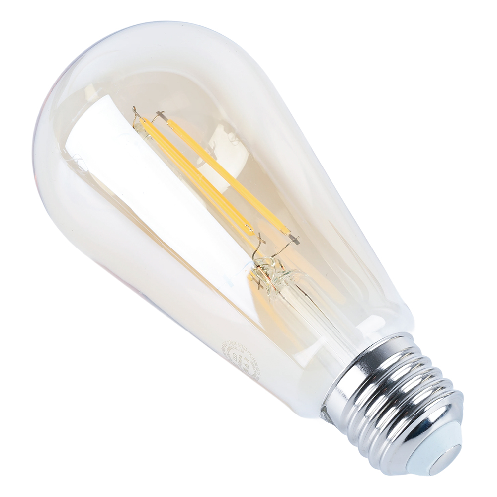 Лампа светодиодная филаментная Feron LB-64 колба прозрачная E27 10W 230V 2700K 52165