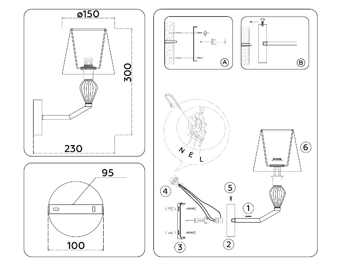 Бра Ambrella Light High Light Ceramo Classic LH75065