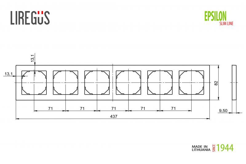 Рамка шестиместная Liregus Epsilon 28-0426