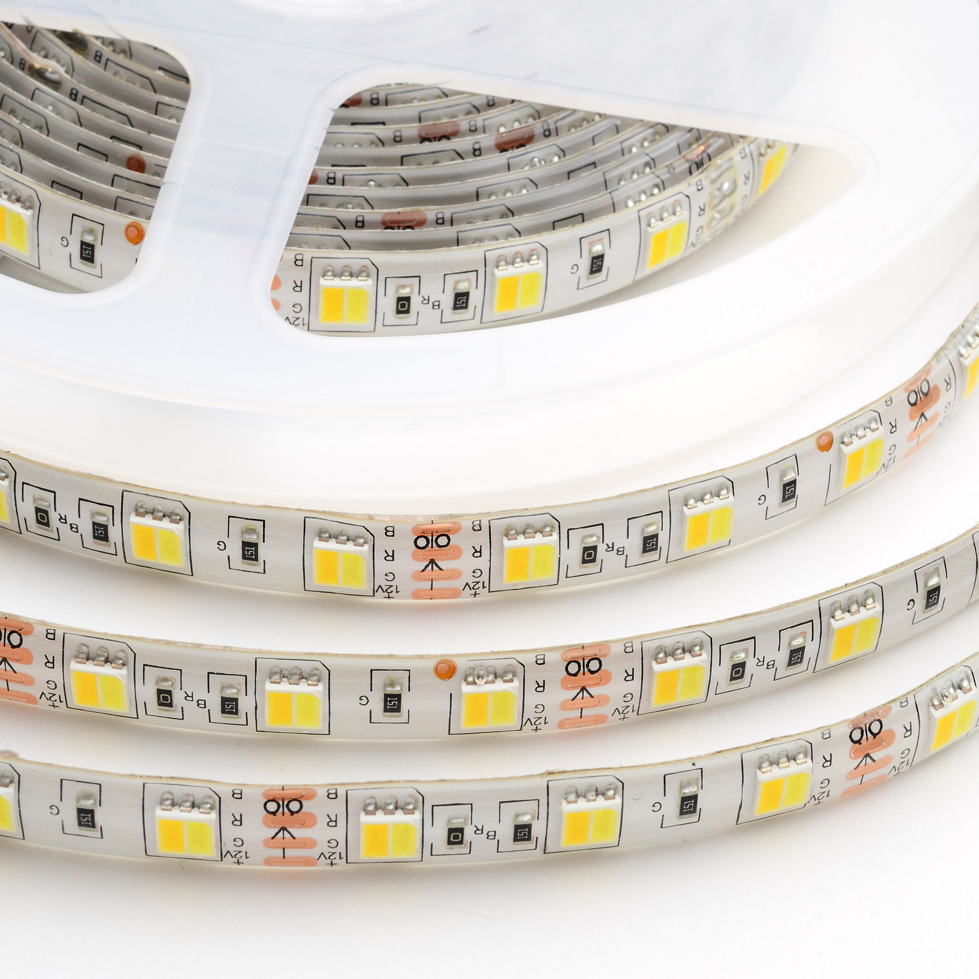 Светодиодная лента Apeyron 12В СТ 14,4Вт/м smd5050 60д/м IP65 700Лм/м 5м 3000К+6500К 00-117