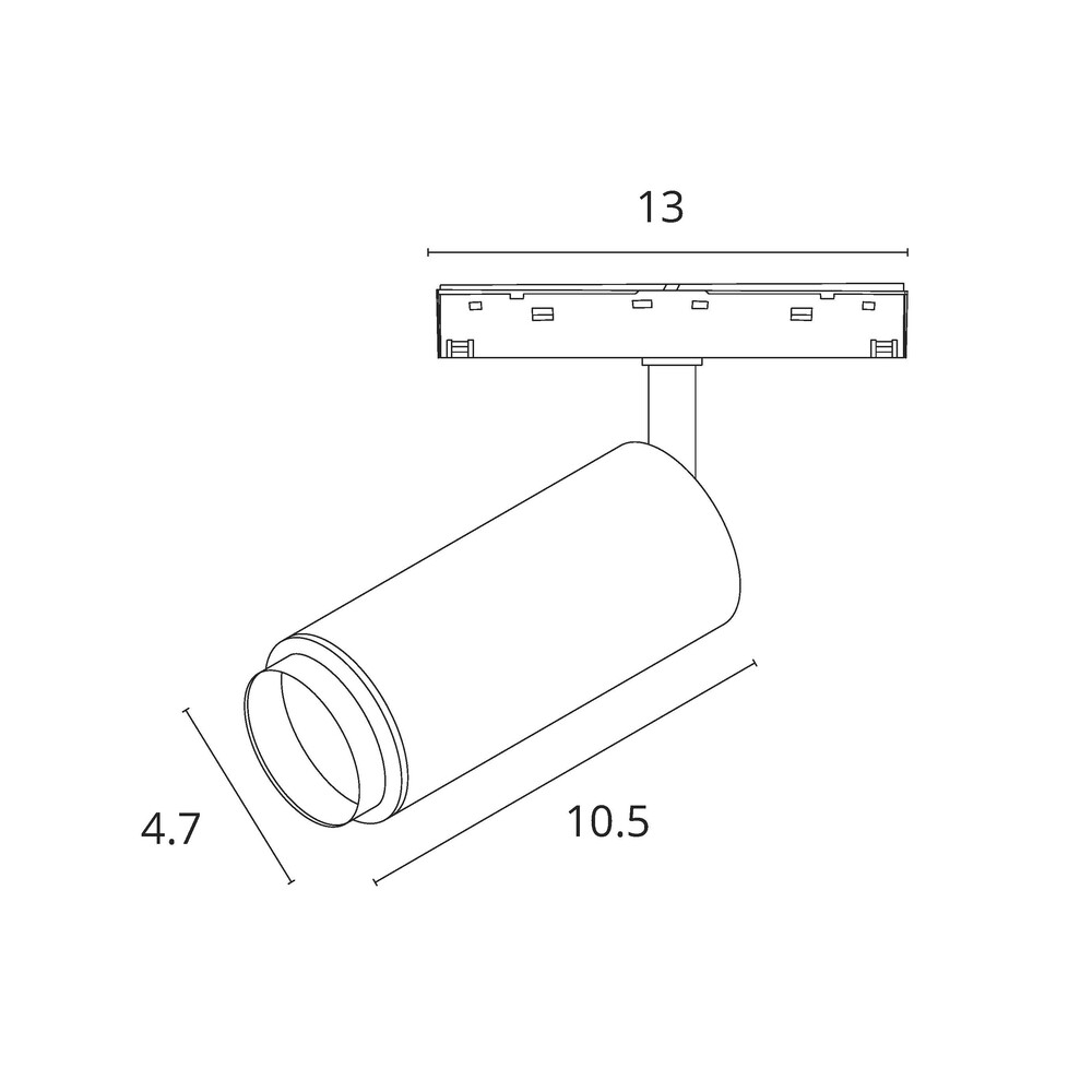 Трековый магнитный светильник Arte Lamp Optima A7295PL-1BK