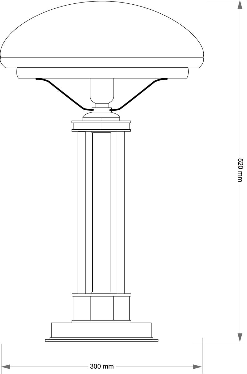 Настольная лампа Kutek Decor DEC-LG-1 (P) GR