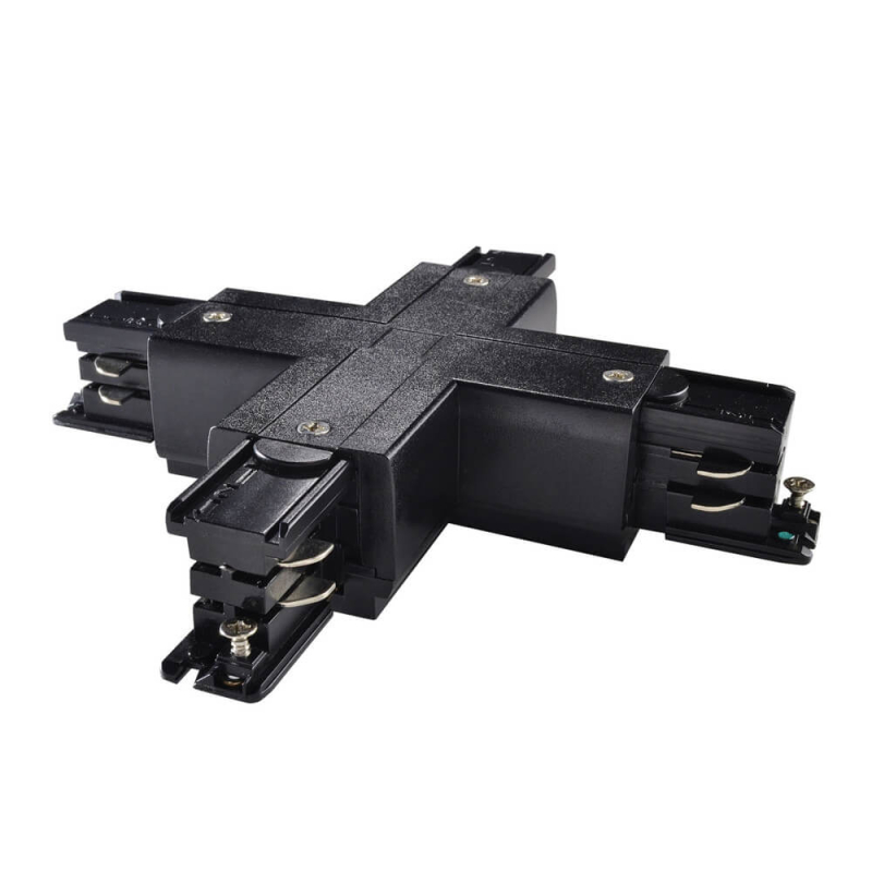 Коннектор X-образный Ideal Lux Link Trimless X-Connector Black