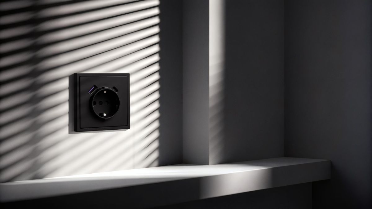 Розетка штепсельная SCHUKO 16A/250 В с USB A+C 20W, черный матовый Kollinger Eclipse EC-016BK