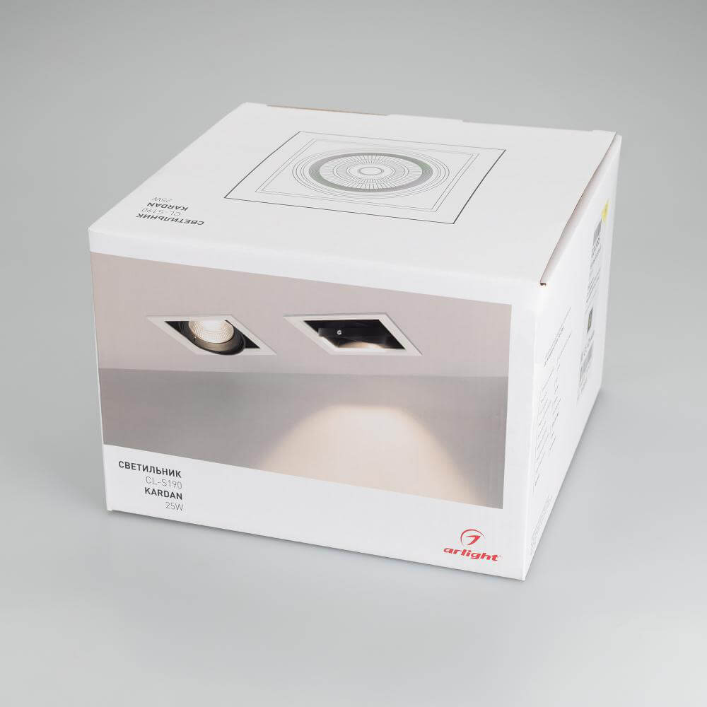 Встраиваемый светильник Arlight CL-KARDAN-S190x190-25W Warm3000 024985