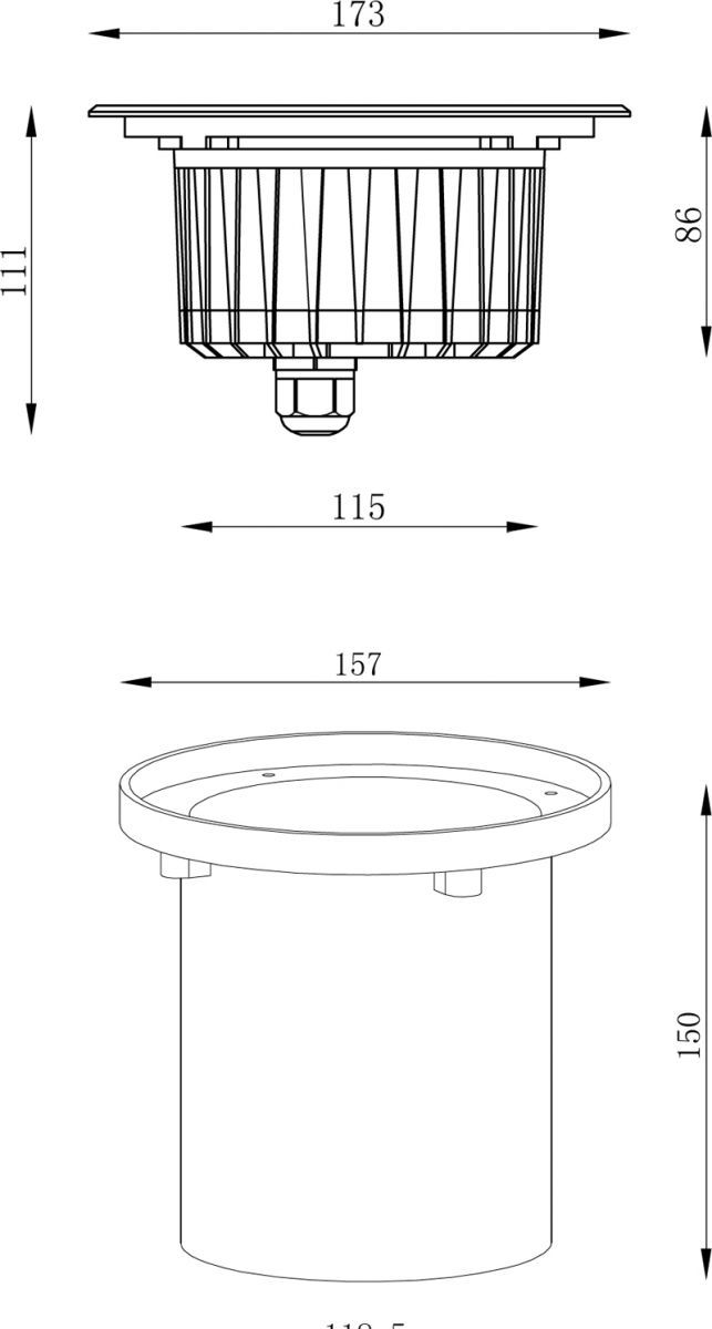 Грунтовый светильник Deko-Light Canum 730454