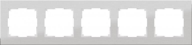 Рамка Werkel Aluminium на 5 постов алюминий WL11-Frame-05 4690389073670